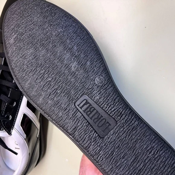 LORIBLU Black and White Men's Sneakers - Picture 4 of 11